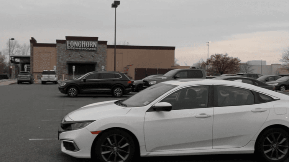 Parking lot outside Longhorn Steakhouse in Atlantic County, NJ
