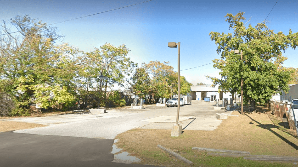 Parking lot where victim was found dead