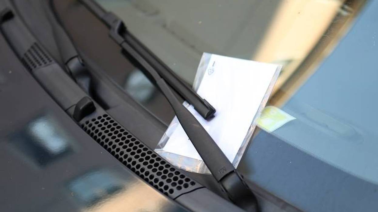 Parking ticket on a car windshield