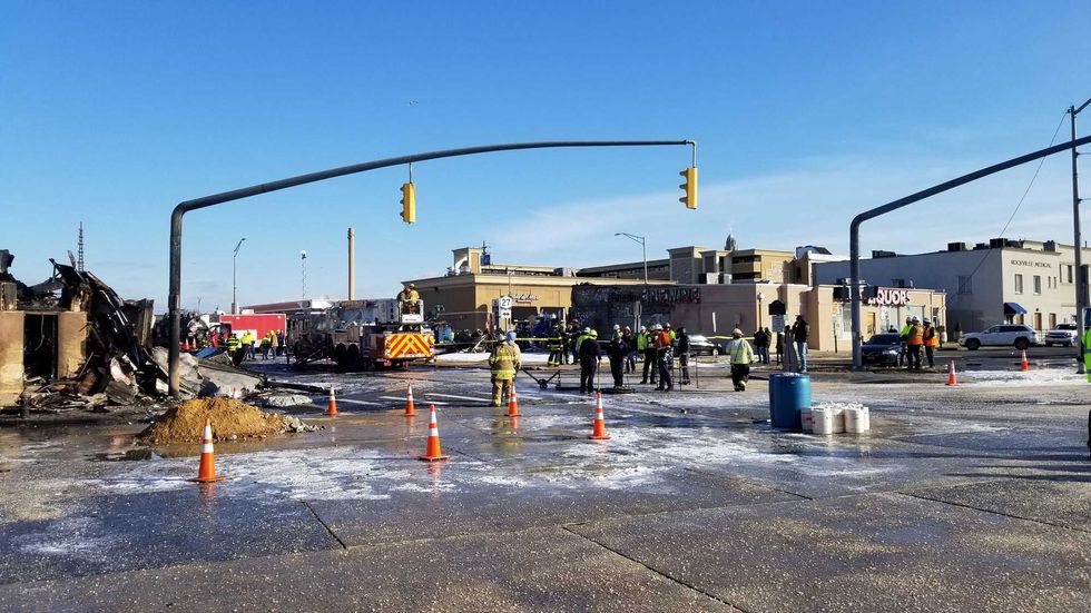 Part of Sunrise Highway was closed amid the emergency response