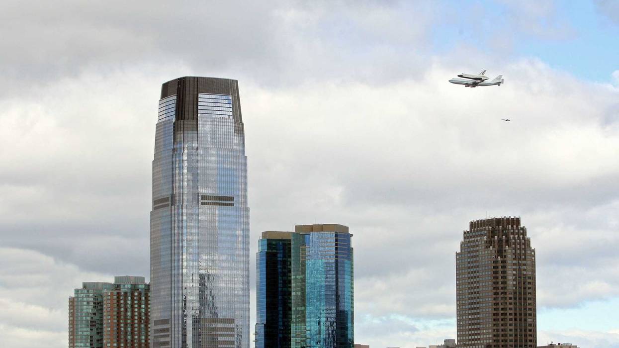 Part of the Jersey City skyline.
