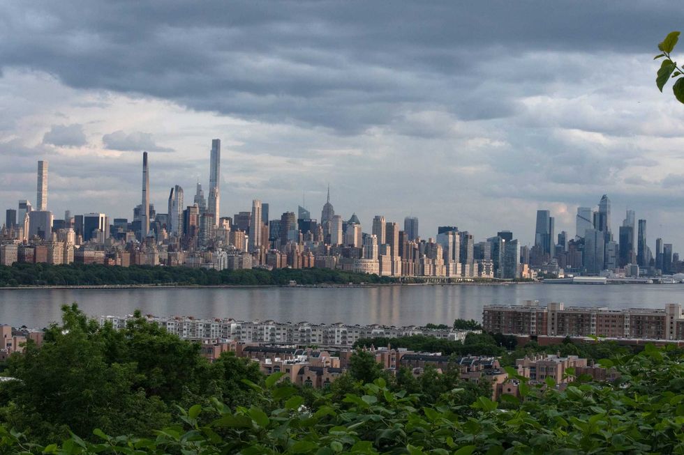 Part of the Manhattan skyline is seen on June 9, 2023, as seen from Cliffside Park, New Jersey