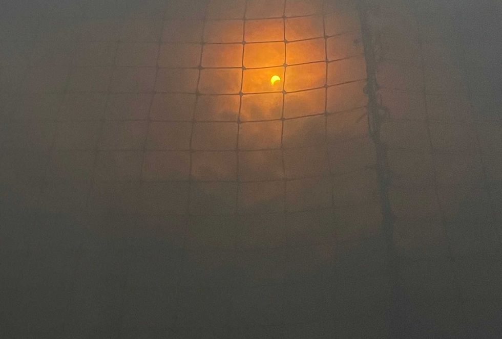 Partial Solar Eclipse at Sahlen Field