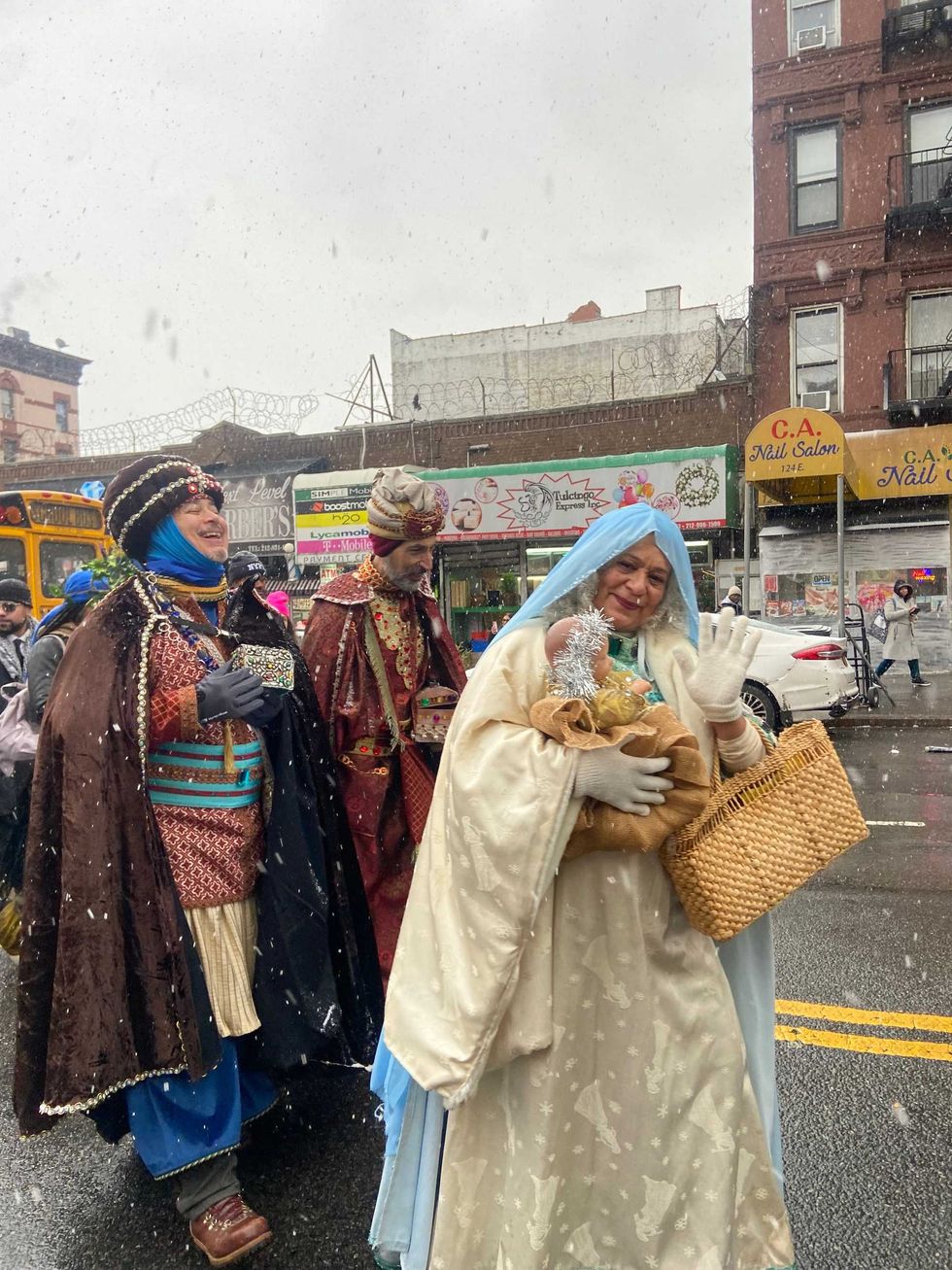 Participants celebrate at the Three Kings Day Celebration by El Museo del Barrio in East Harlem on Jan. 6, 2025.