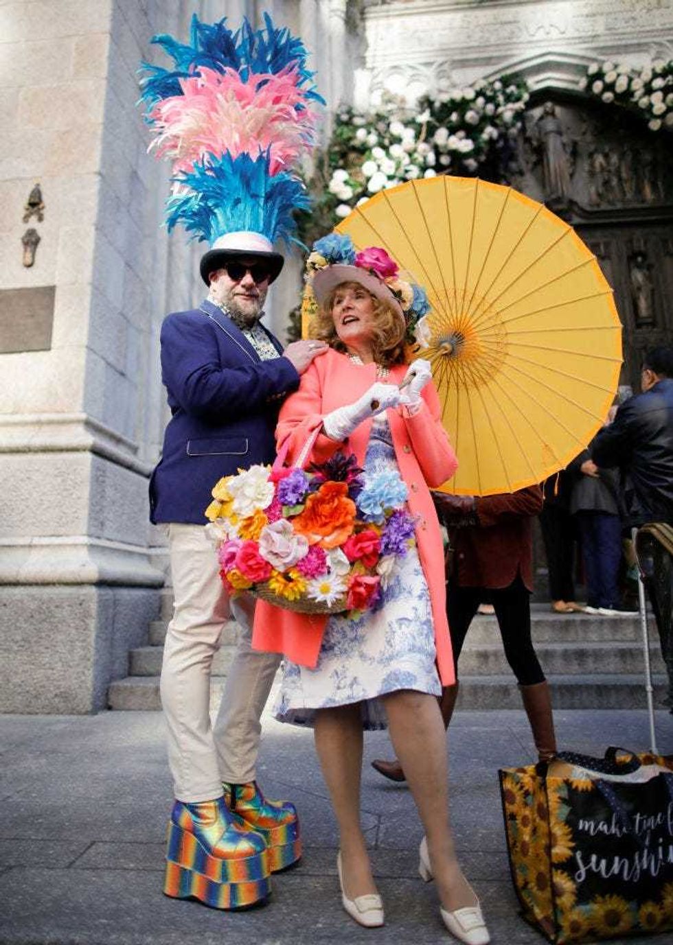 Participants of the Easter parade near Saint Patrick