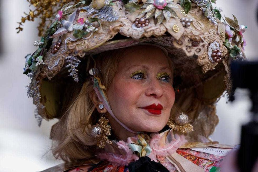 Participants of the Easter parade near Saint Patrick