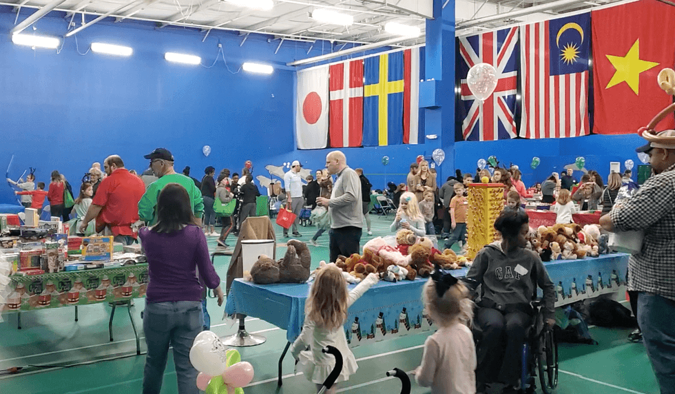 party of families of kids with cancer