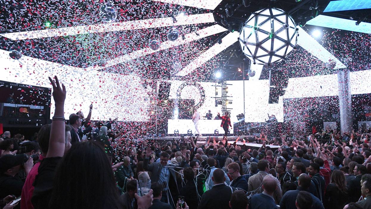 Partygoers at the Cromwell, Las Vegas, Jan. 2020
