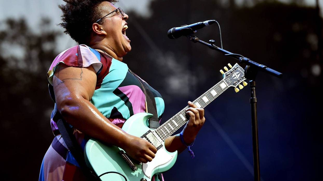 PASADENA, CA - JUNE 24: Musican Brittany Howard of musical group Alabama Shakes performs on The Oaks stage during Arroyo Seco Weekend at the Brookside Golf Course at on June 24, 2017 in Pasadena, California. (Photo by Kevin Winter/Getty Images for Arroyo
