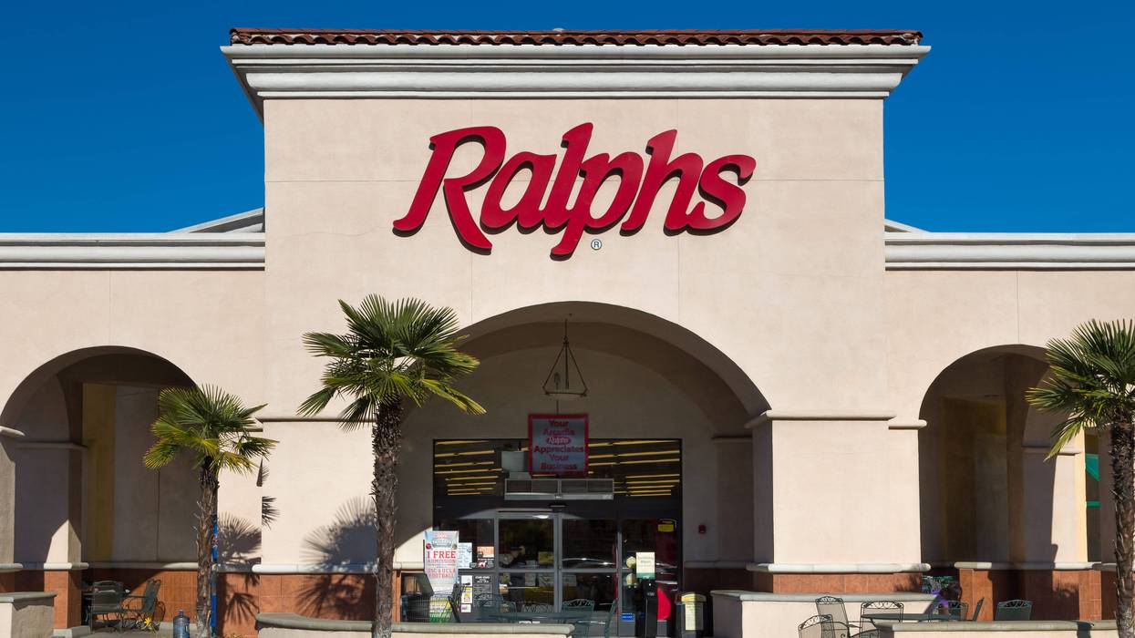 Pasadena, United States - November 22, 2015: Ralphs grocery store sign. Ralphs is a major supermarket chain in the Southern California area and the largest subsidiary of Cincinnati-based Kroger.