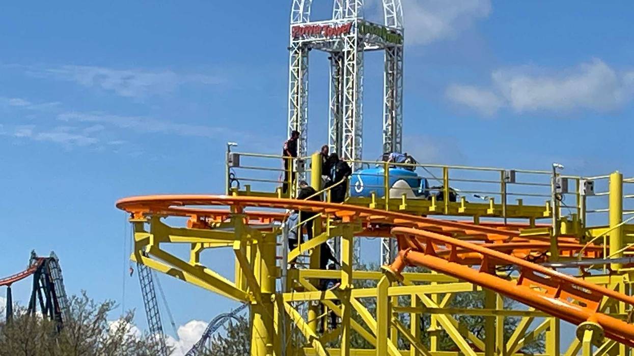 Passengers on Cedar Point's new Wild Mouse roller coaster had to be escorted off the ride earlier this after it abruptly stopped mid cycle during a preview for roller coaster enthusiasts and the media.