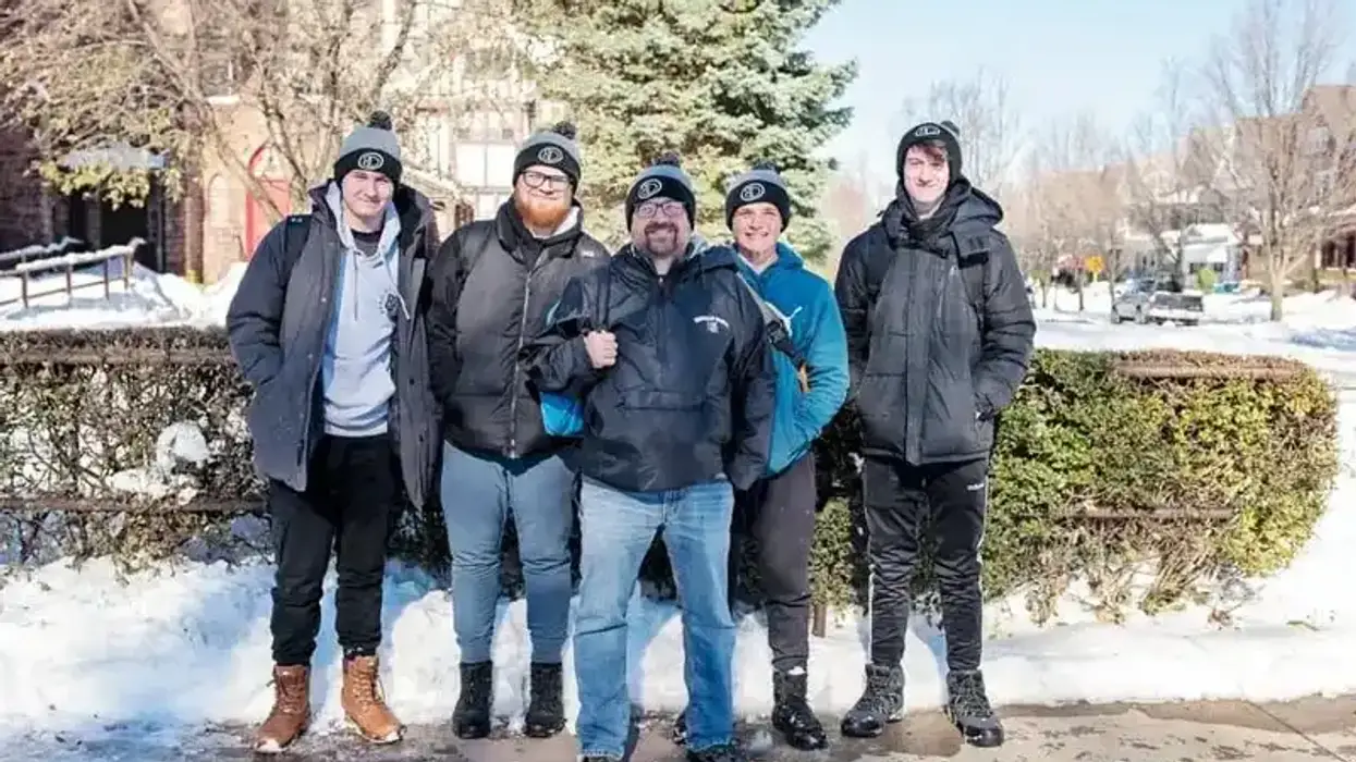 Pastor Eric Johns, his sons, including Nate, and nephews