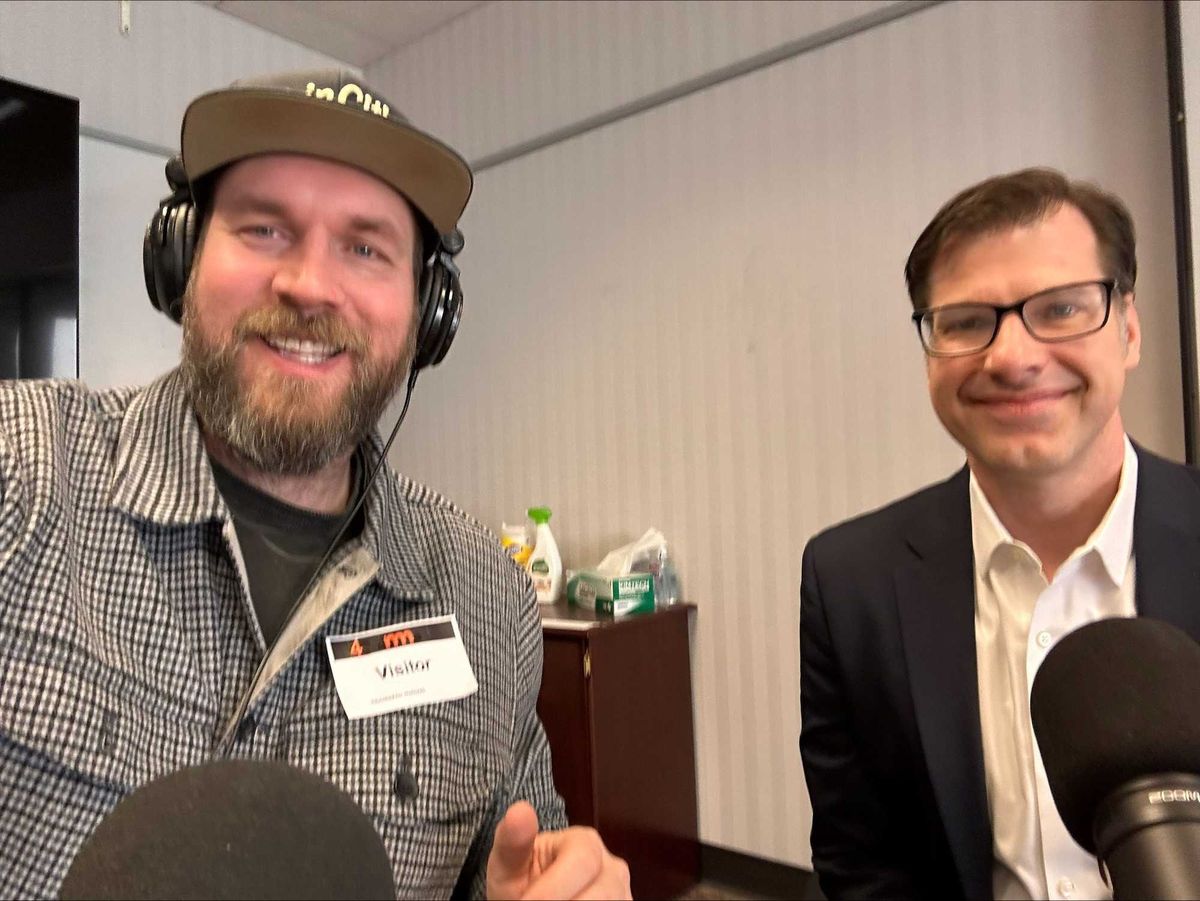 Pastor Seth Perry of Elim Lutheran Church (left) is out front in talking about his demons: alcohol, drugs and a bipolar diagnosis.