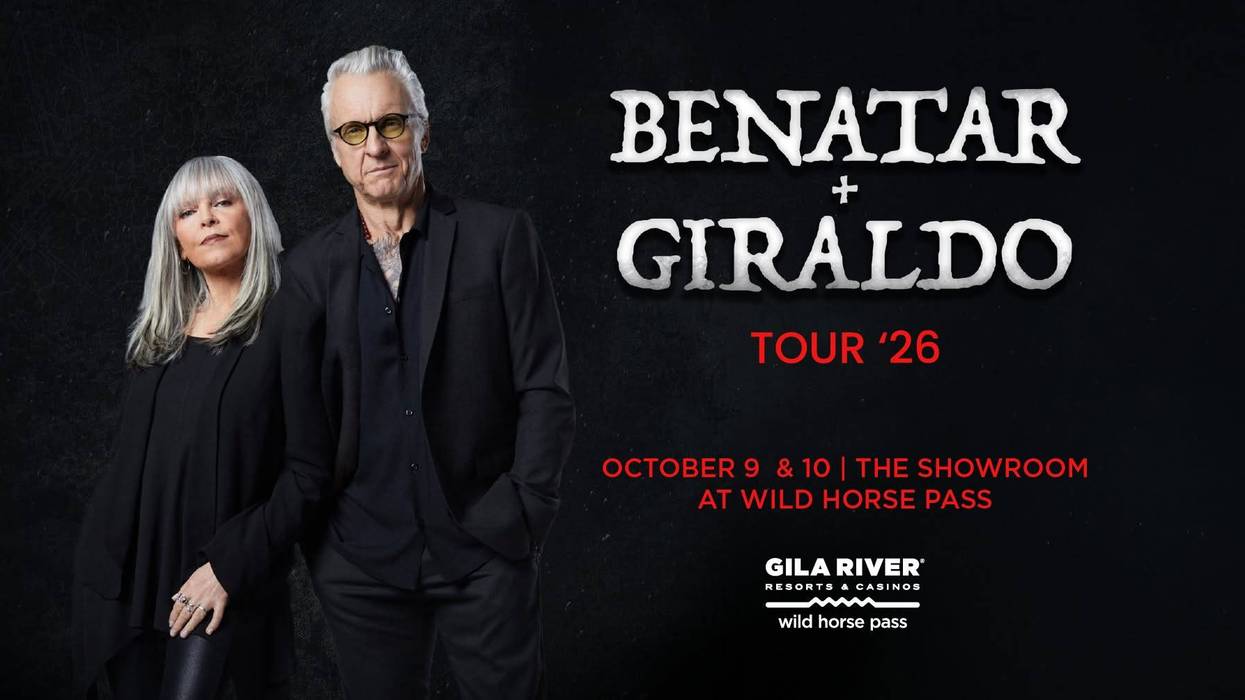 Pat Benatar & Neil Giraldo Tour '26 concert poster for Wild Horse Pass, Oct 9 & 10.