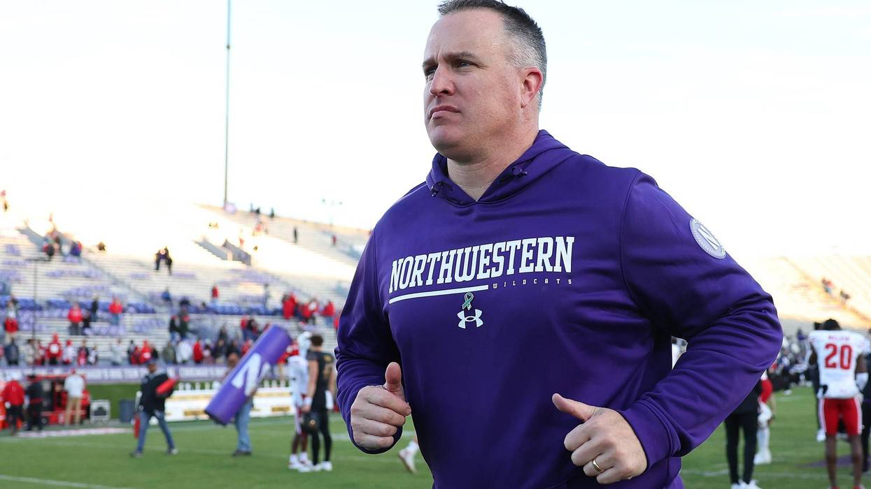 Pat Fitzgerald when he was NU coach