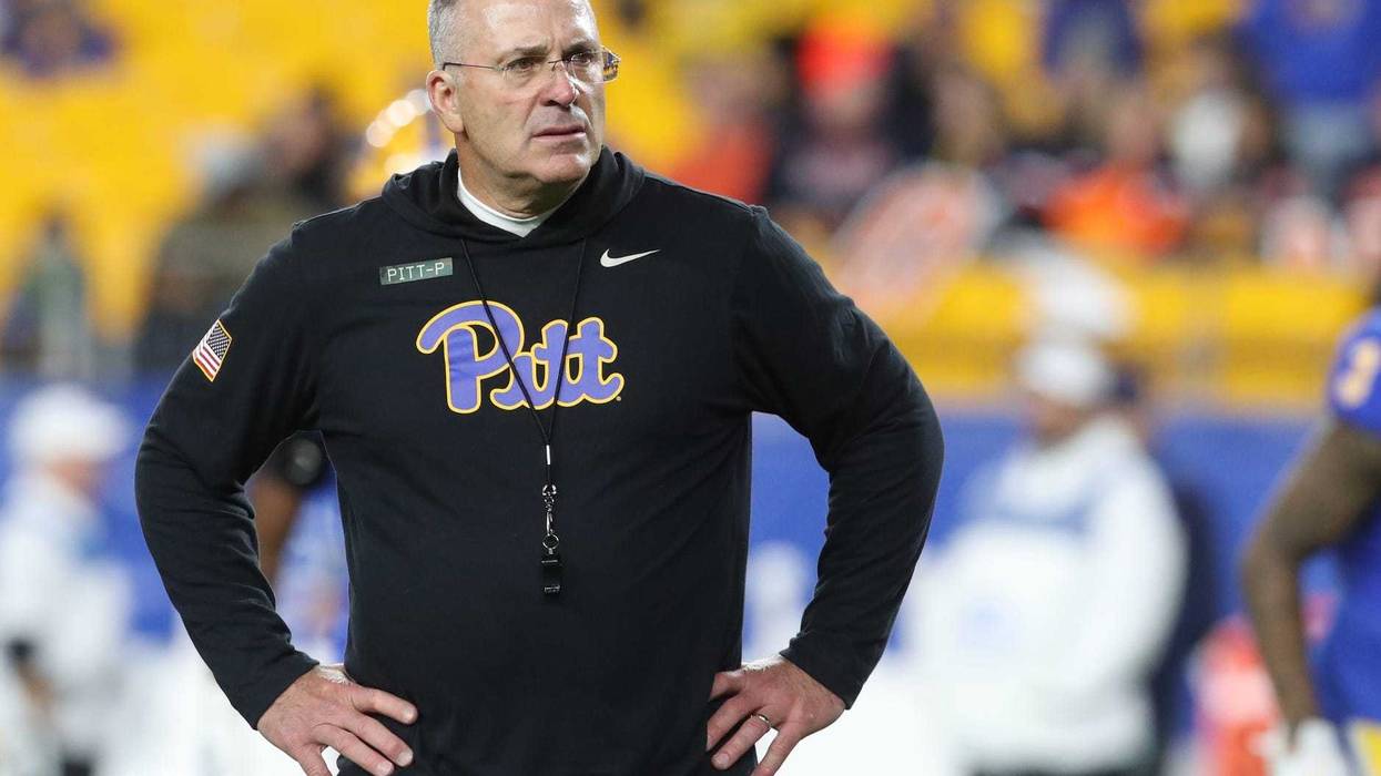 Pat Narduzzi with hands on hips