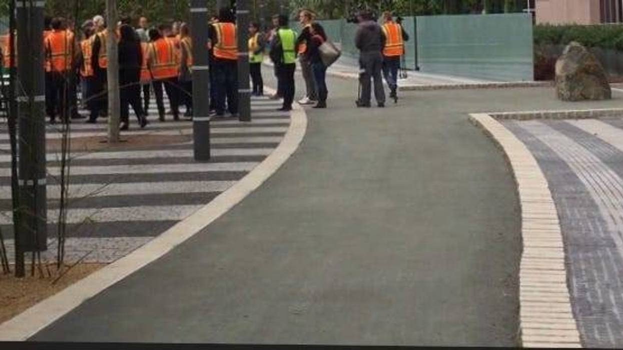 Path in Transbay Transit Center garden