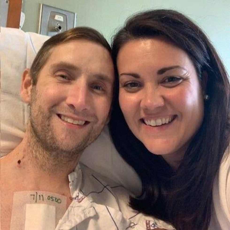 Patrick and Lauren spent a wedding anniversary in the hospital.
