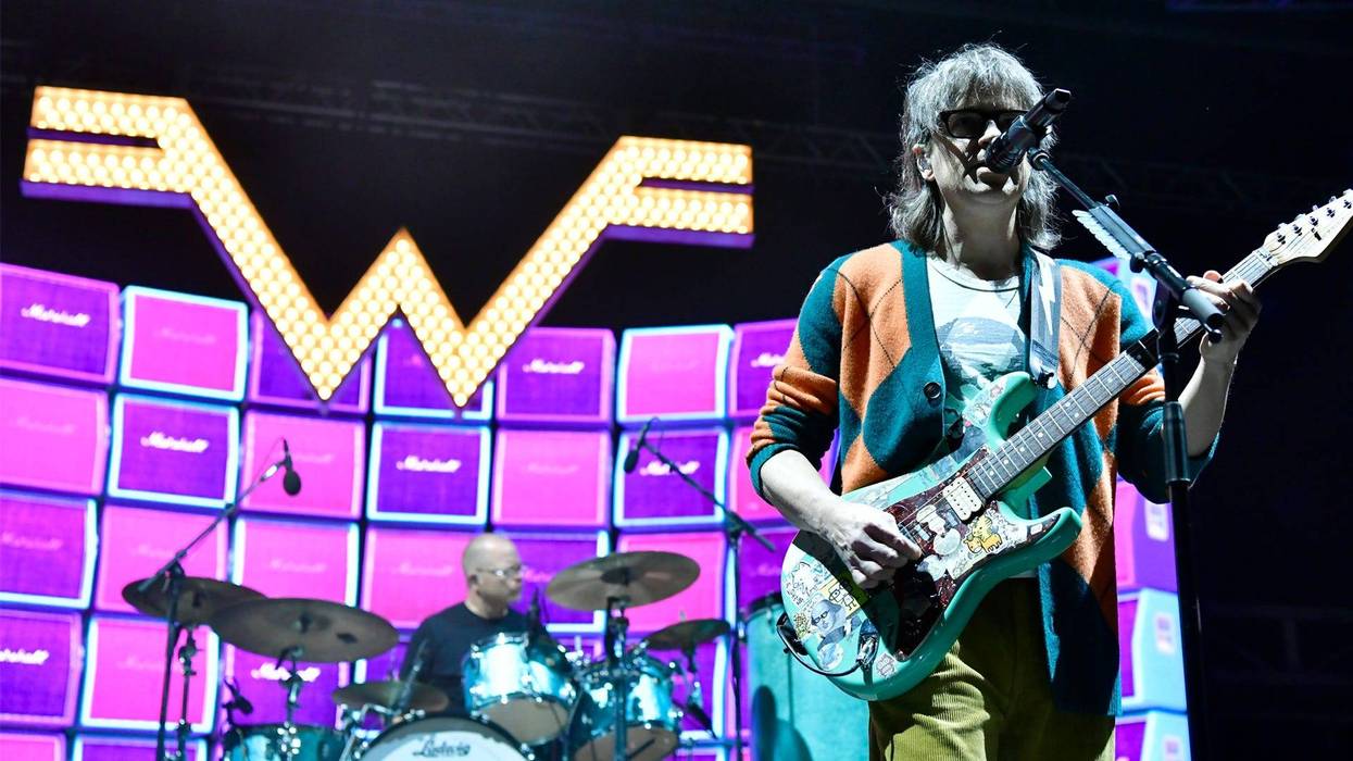 Patrick Wilson and Rivers Cuomo of Weezer