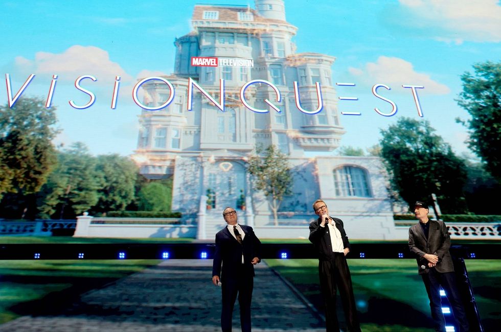 Paul Bettany, James Spader, and Marvel Studios president Kevin Feige