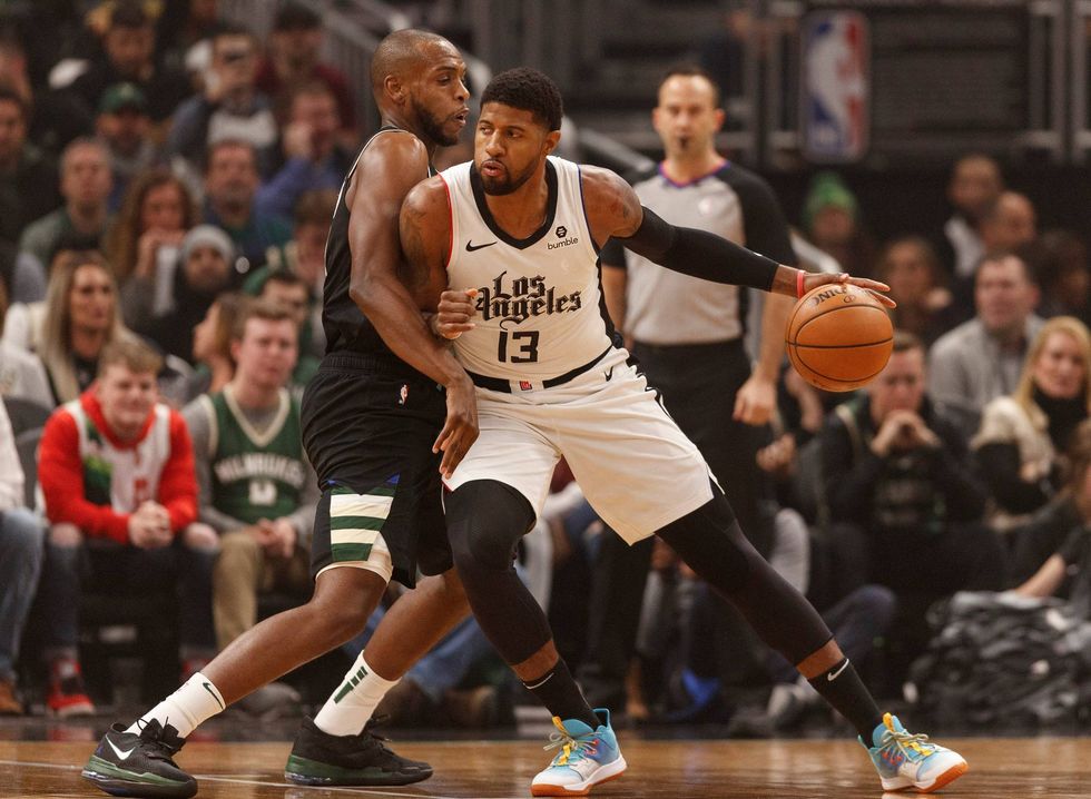 Paul George and Khris Middleton