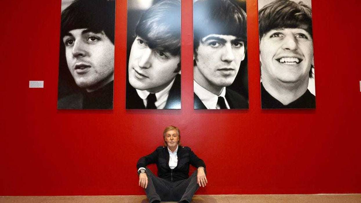 Paul McCartney visits "Paul McCartney Photographs 1963-64: Eyes of the Storm" at the Brooklyn Museum on April 29, 2024.