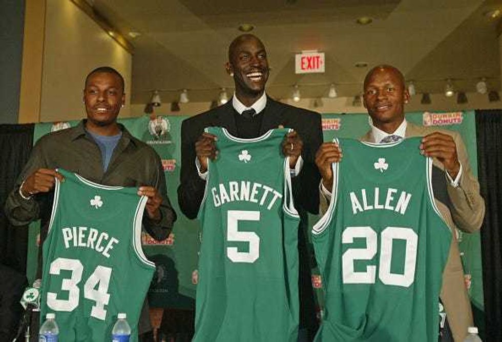 Paul Pierce, Kevin Garnett and Ray Allen