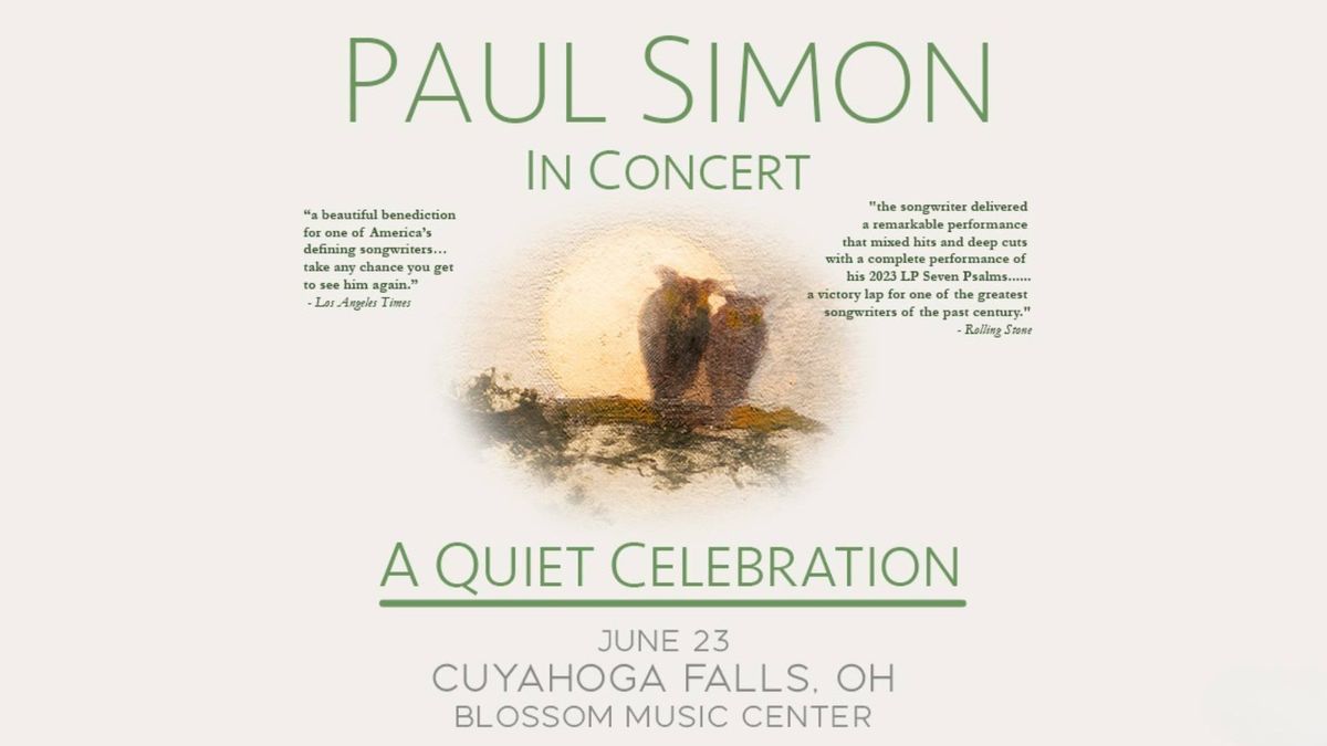 Paul Simon in concert June 23rd at Blossom Music Center