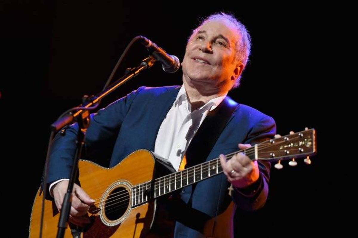 Paul Simon performs onstage during Global Citizen: The World On Stage at NYU Skirball Center