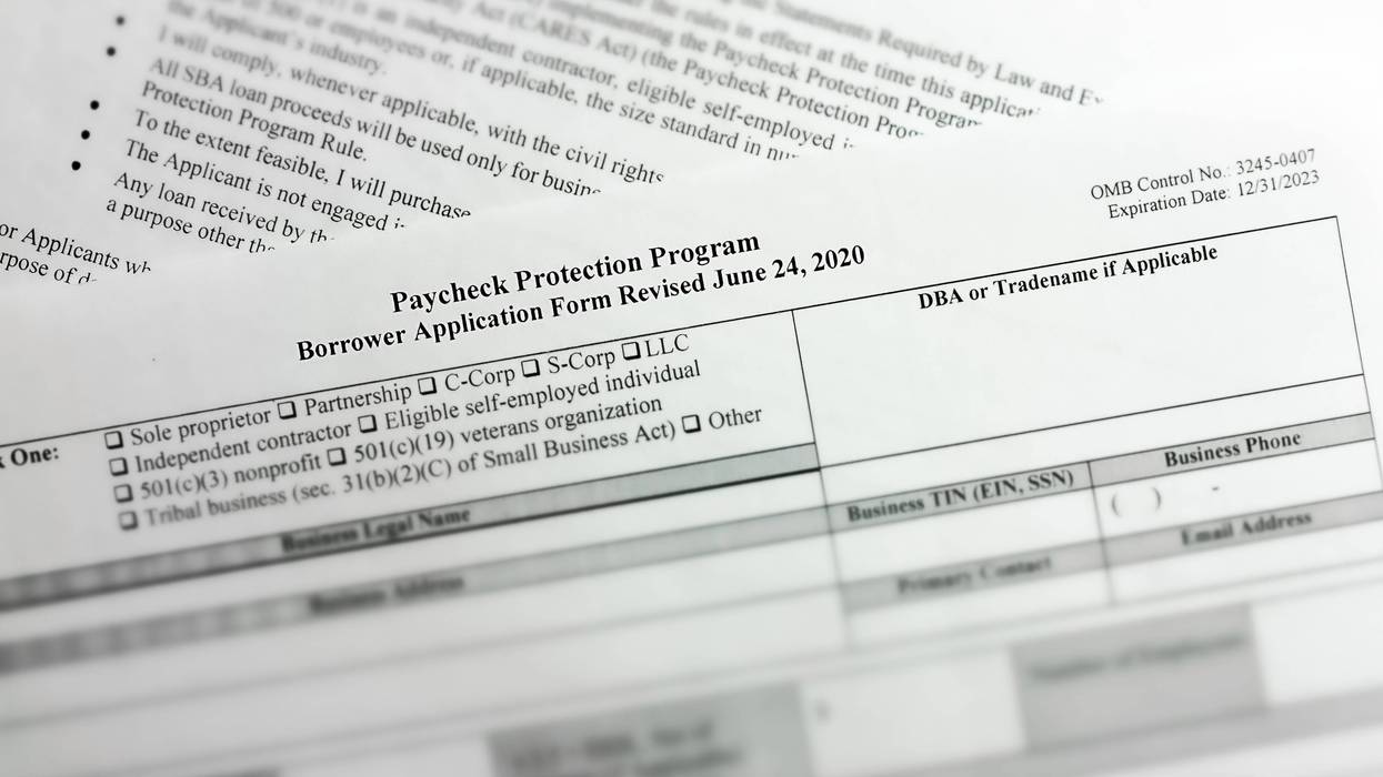 Paycheck Protection Program forms selective focus.