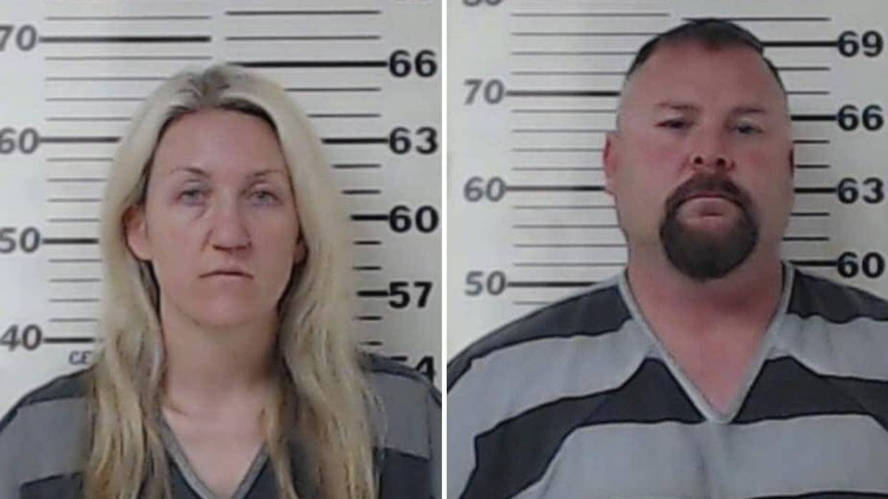 Payne Springs Police Chief April Meadows and reserve officer Jonathan Hutchinson