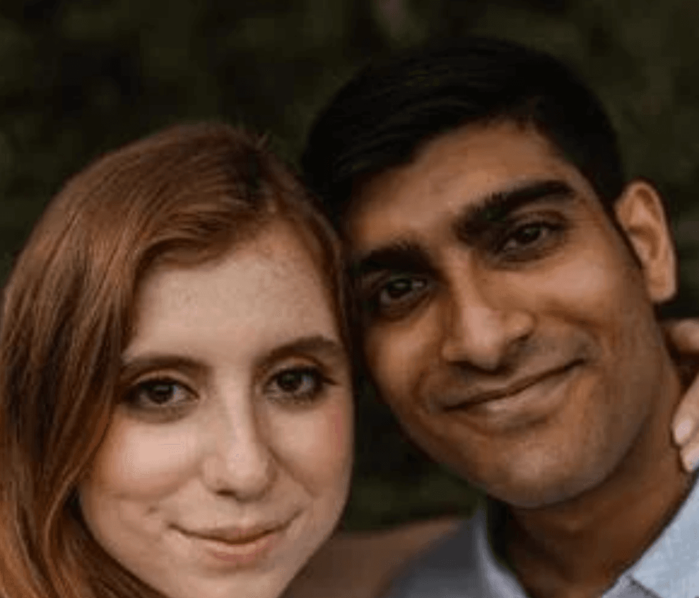 Pazienza and her fiance.