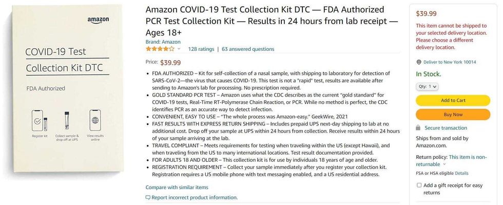 PCR Test Amazon