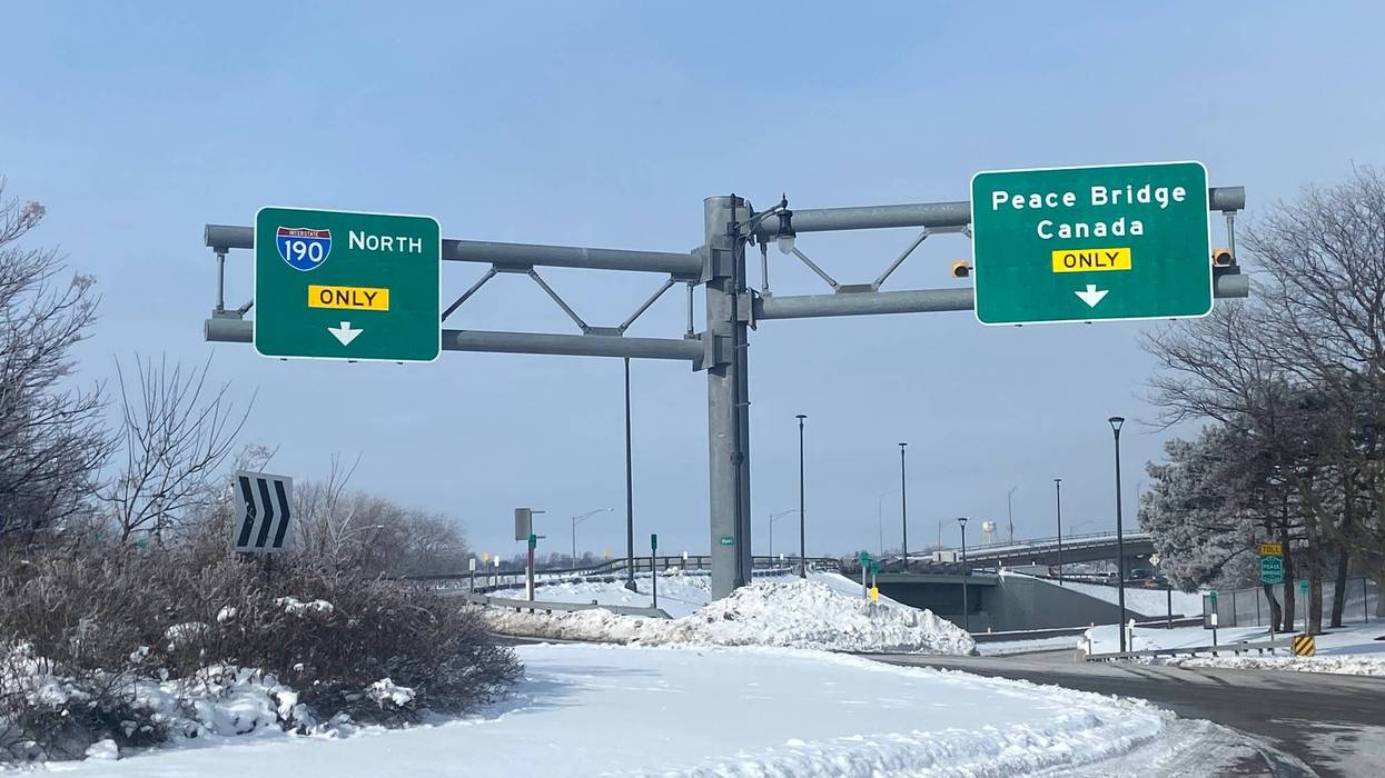 Peace Bridge signage