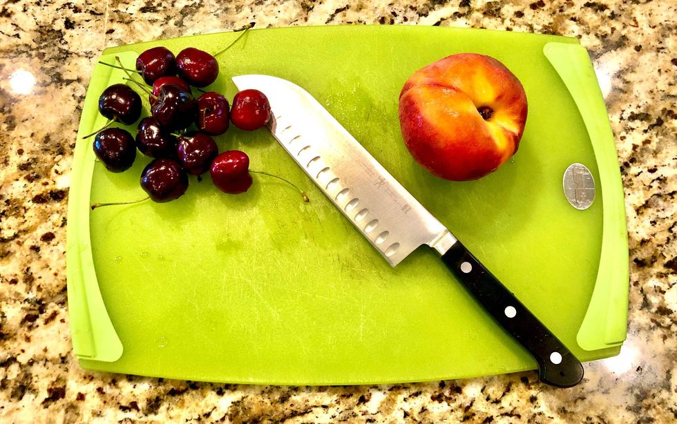 Peach Caprese Salad with Fresh Cherries