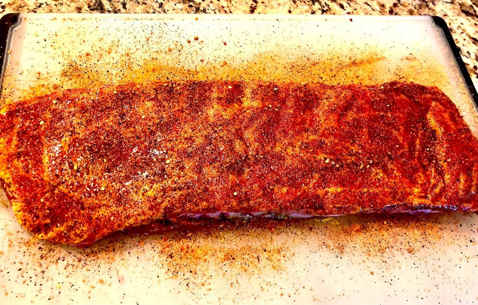Peanut Butter Whiskey Smoked Ribs