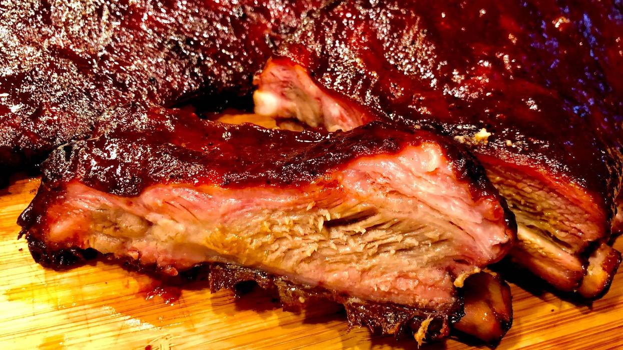 Peanut Butter Whiskey Smoked Ribs