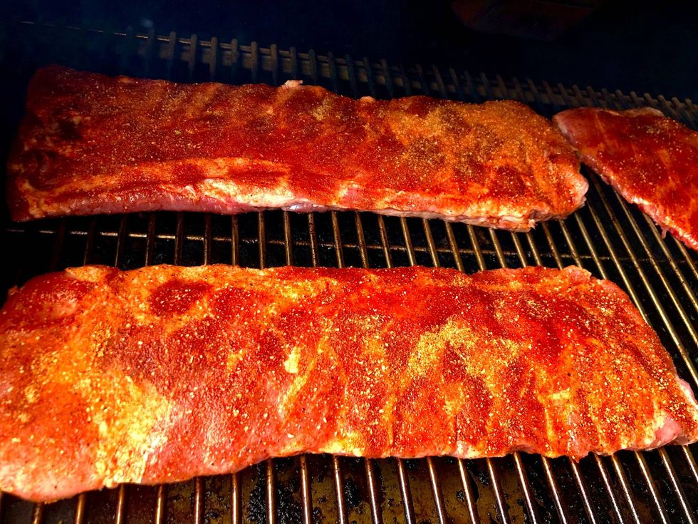 Peanut Butter Whiskey Smoked Ribs