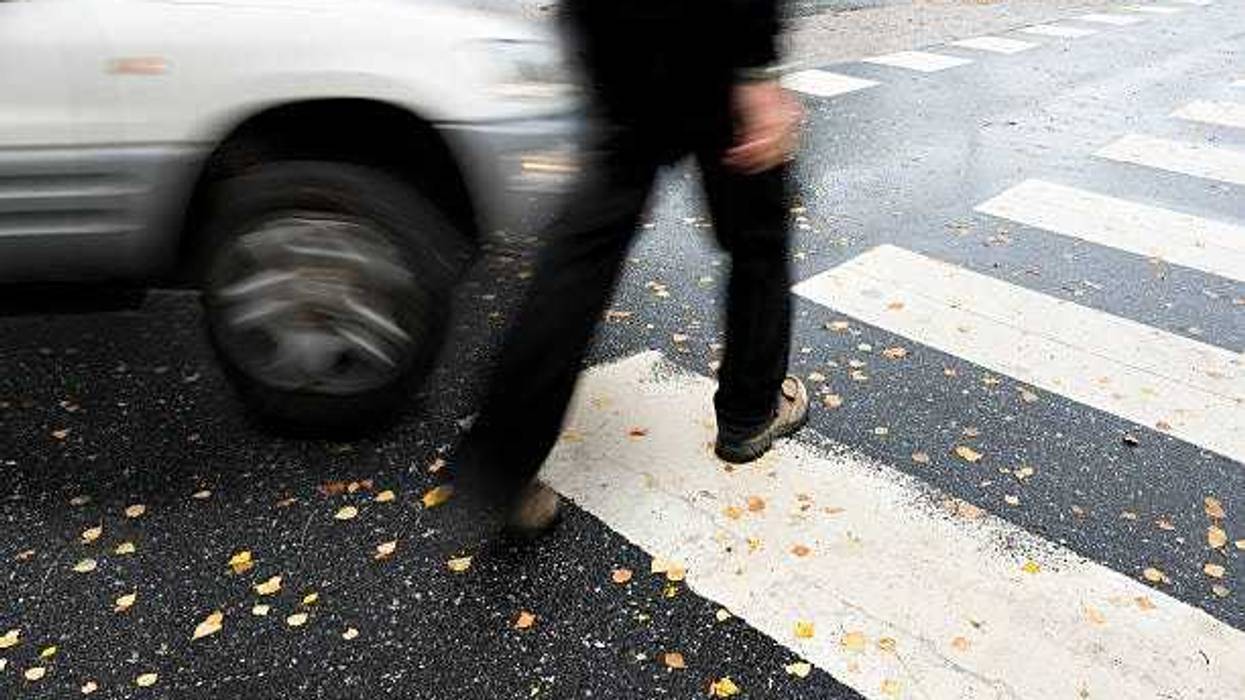 Pedestrian killed, driver fled.