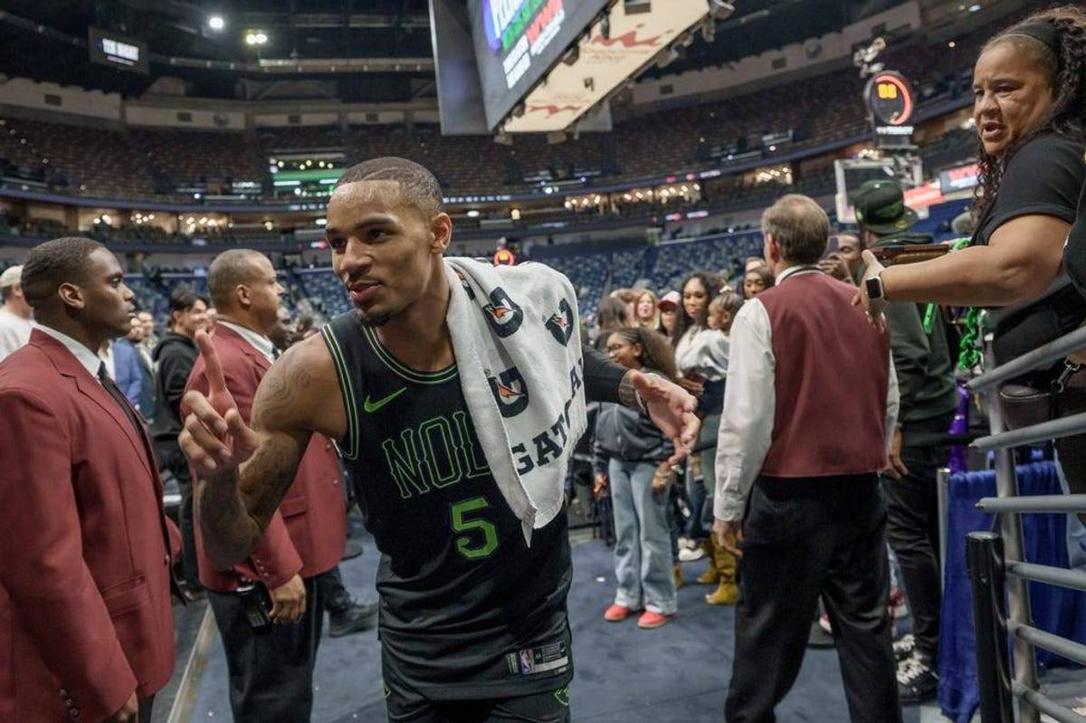 Pelicans PG Dejounte Murray after a win over the Warriors