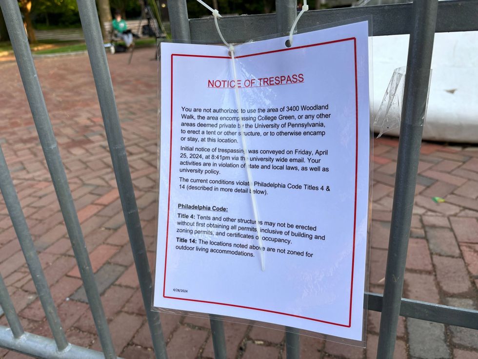 Penn encampment protest