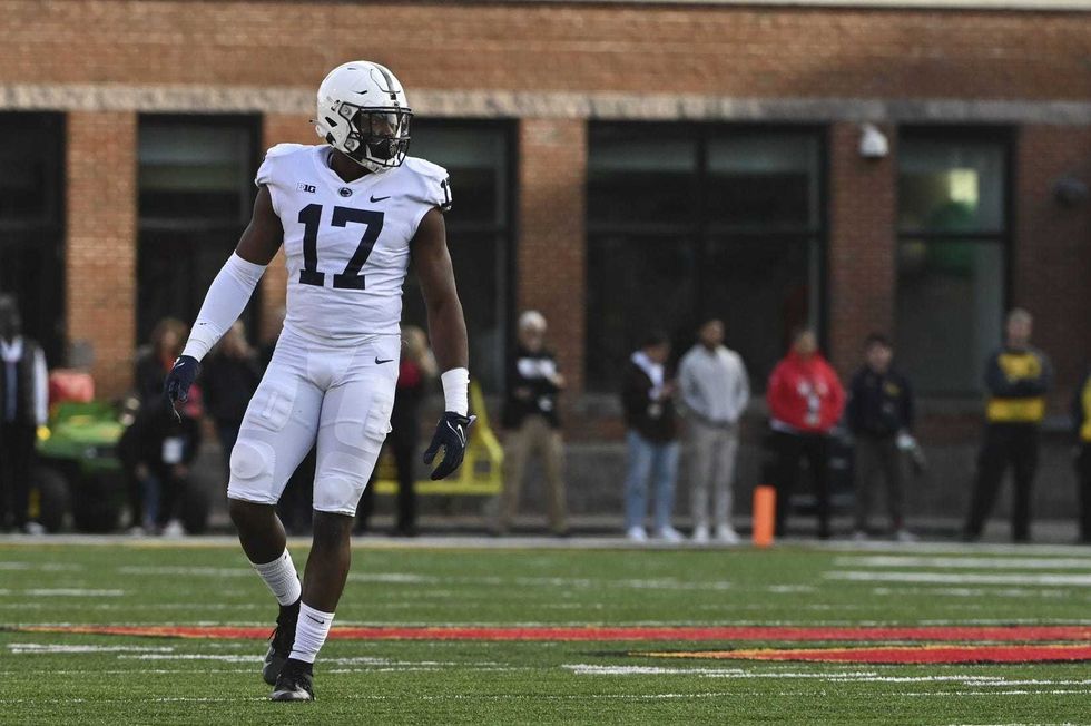 Penn State Nittany Lions defensive end Arnold Ebiketie (17) during the game against the Maryland Terrapins at Capital One Field at Maryland Stadium.