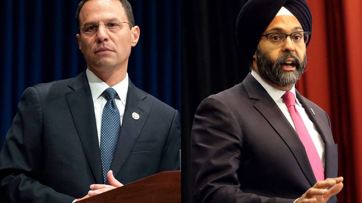 Pennsylvania Attorney General Josh Shapiro and New Jersey Attorney General Gurbir Grewal