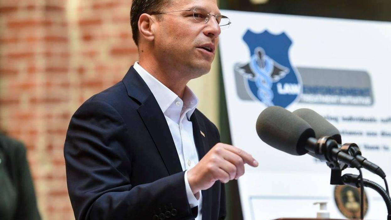 Pennsylvania Attorney General Josh Shapiro speaks during a press conference at the Council on Chemical Abuse (COCA) RISE Center in Reading, April 13, 2021.