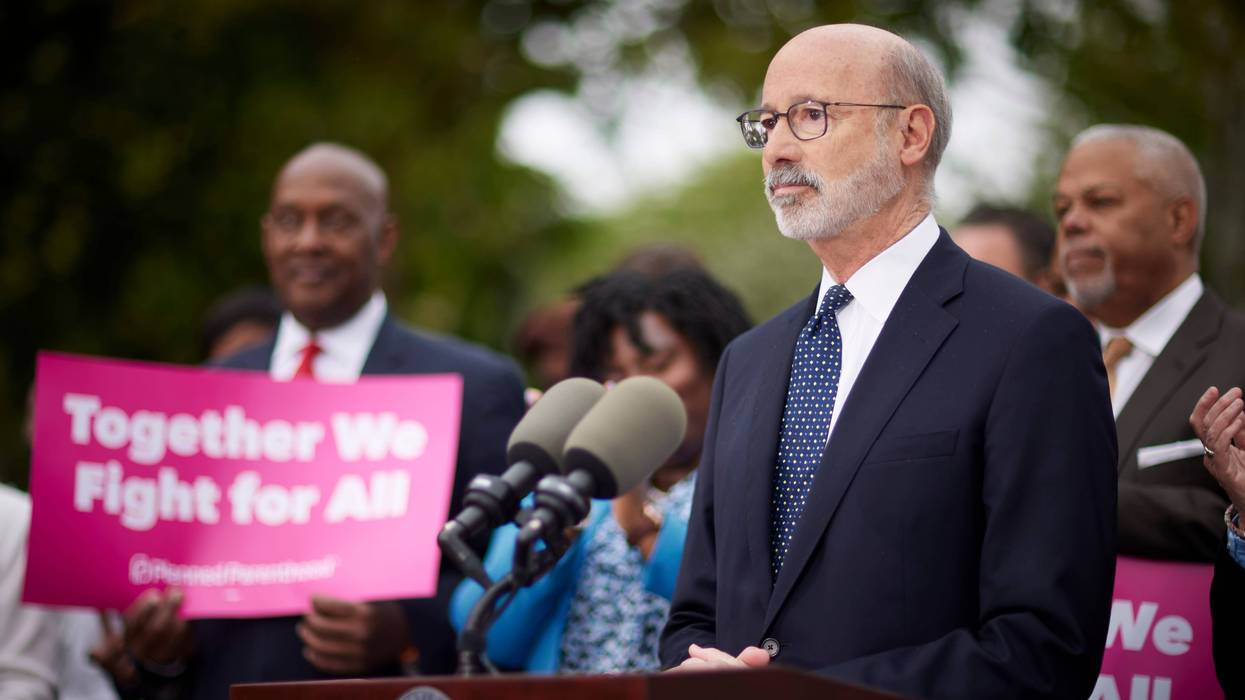 Pennsylvania Gov. Tom Wolf at a press conference with members of Planned Parenthood and other public officials in Philadelphia on May 4, 2022.
