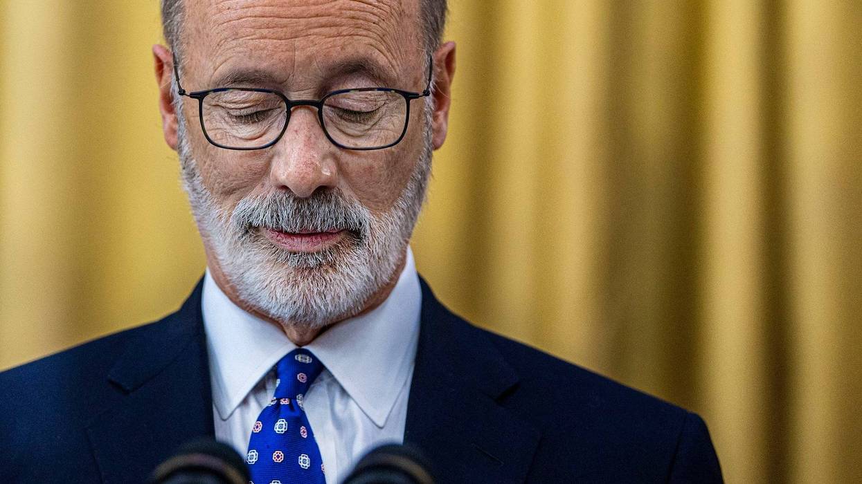 Pennsylvania Gov. Tom Wolf speaks at a school in Philadelphia.