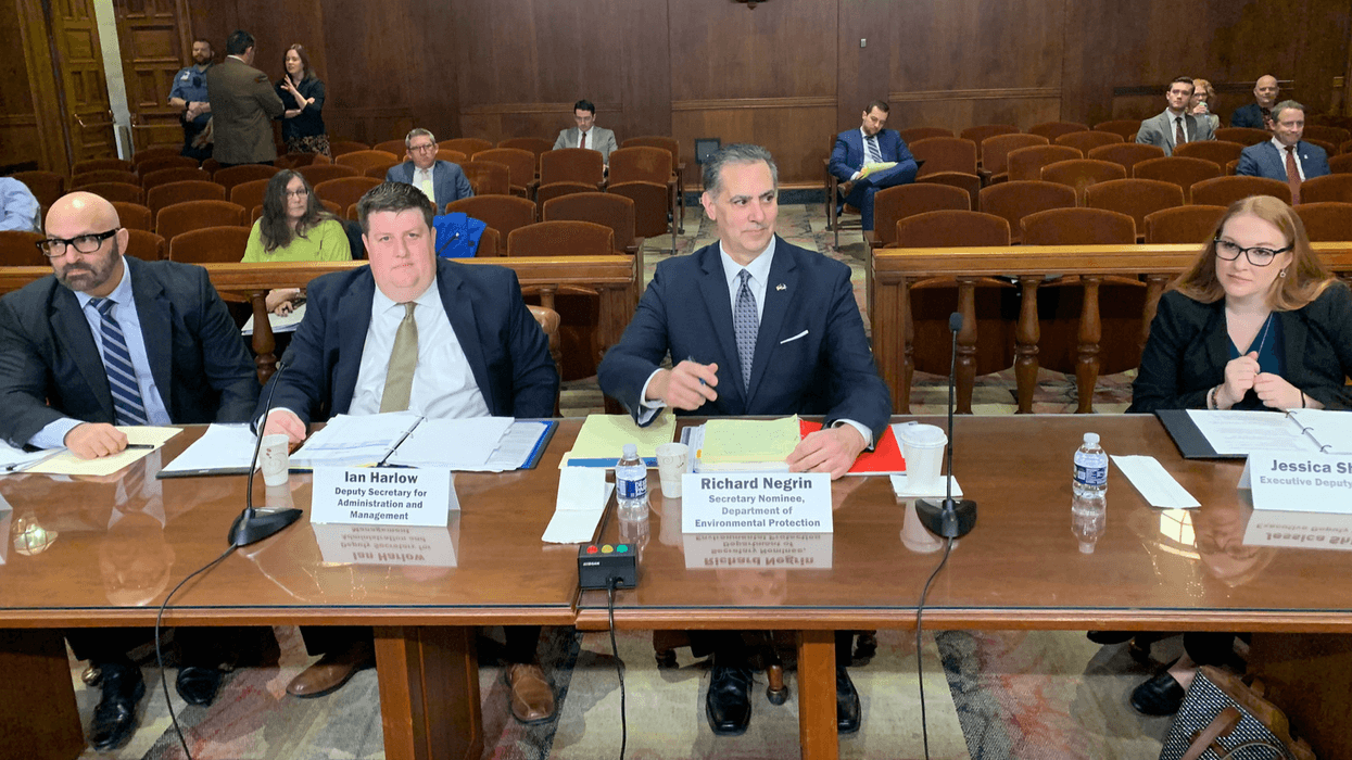 Pennsylvania’s acting Department of Environmental Protection secretary, Rich Negrin, testified for two hours Wednesday before a state Senate committee as budget hearings continue in the Capitol.