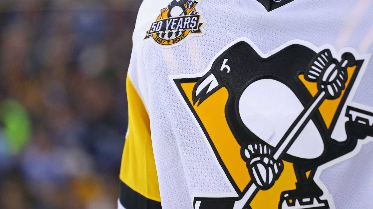 Pens logo on a jersey