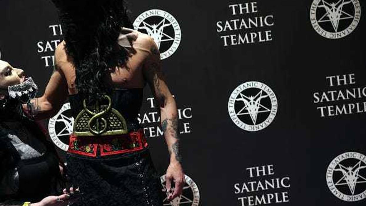 People attend a 'Satanic Ball' at SatanCon on April 28, 2023 in Boston, Massachusetts.