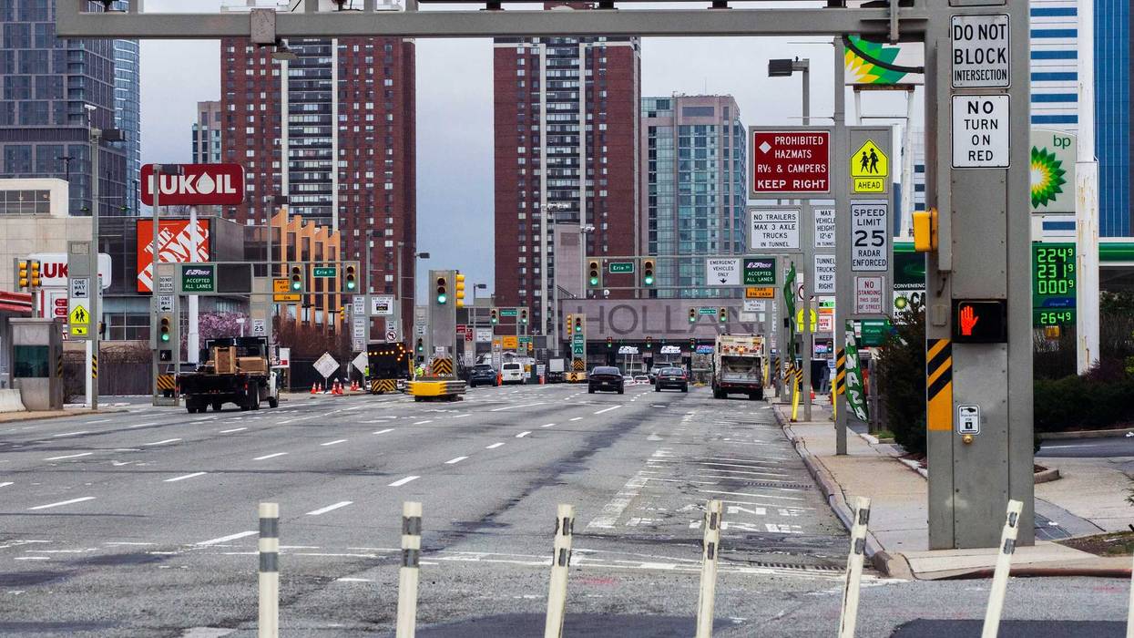 People commute from New Jersey to New York through the Holland Tunnel on March 25, 2020 in Jersey City, New Jersey.